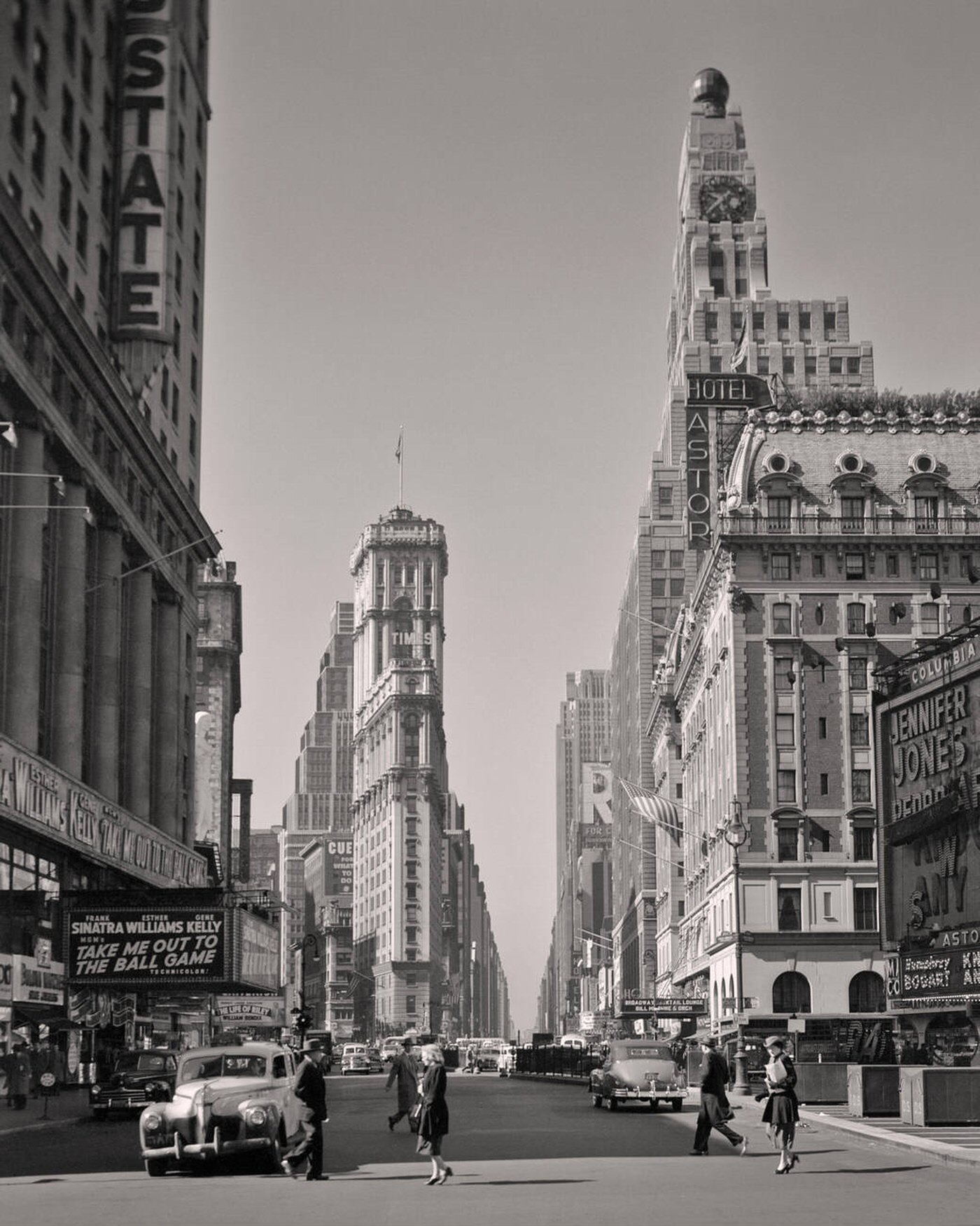 Looking South Towards Times Square In Midtown Manhattan.