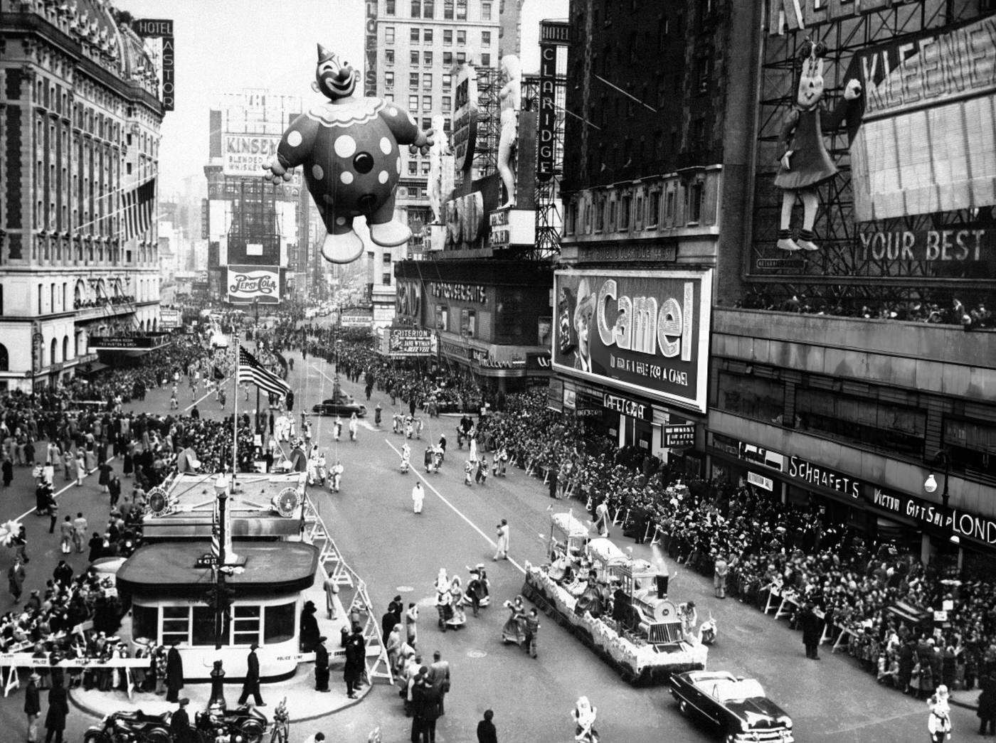 Thanksgiving Day Parade Crosses Times Square, November 23, 1951.