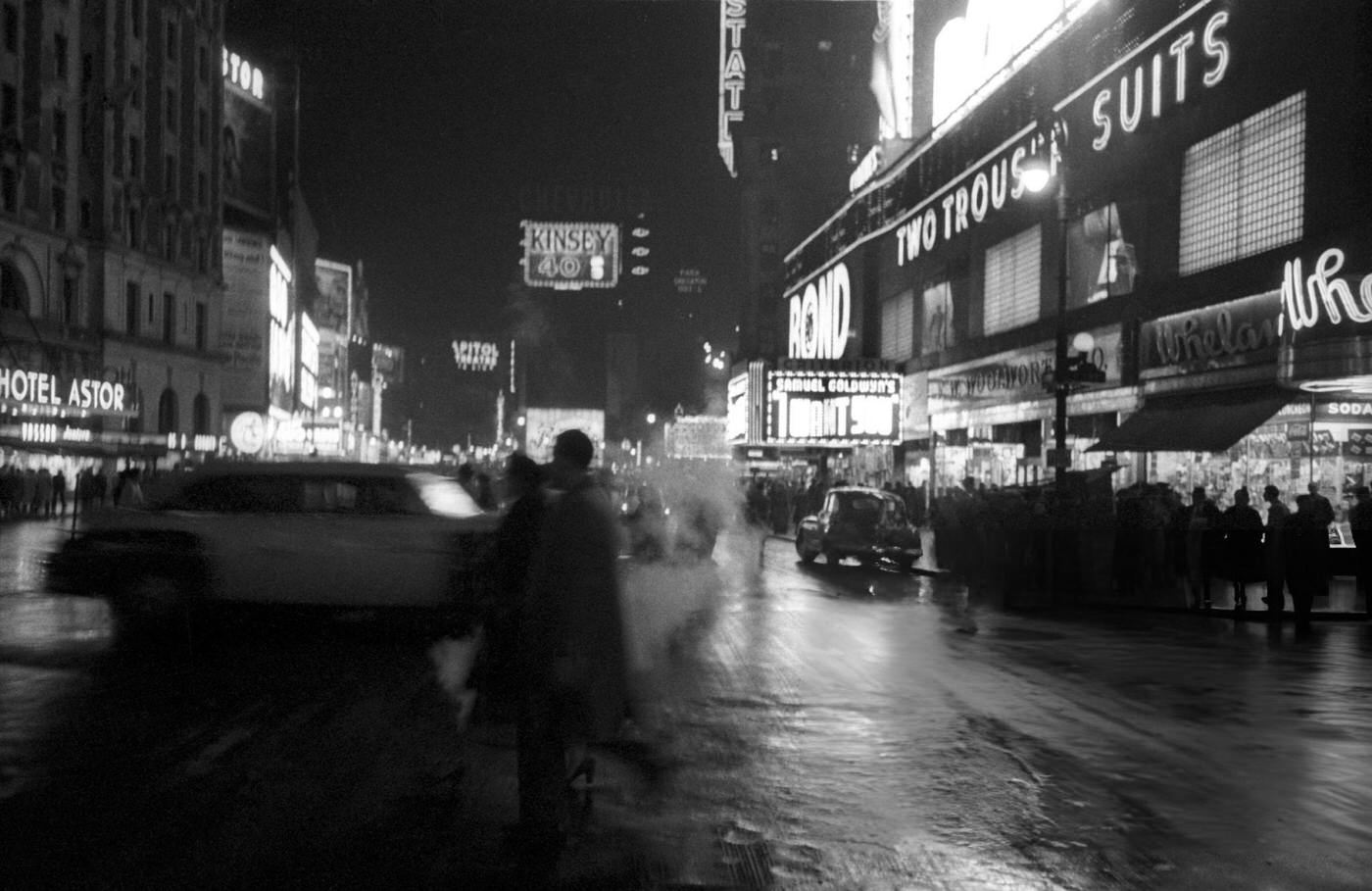 Times Square At Night, January 1952.