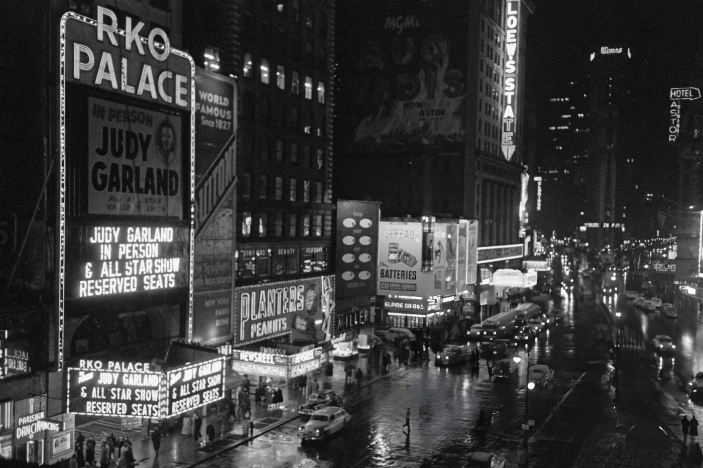 View South From Father Duffy Square Toward Times Square On Broadway, 1952.