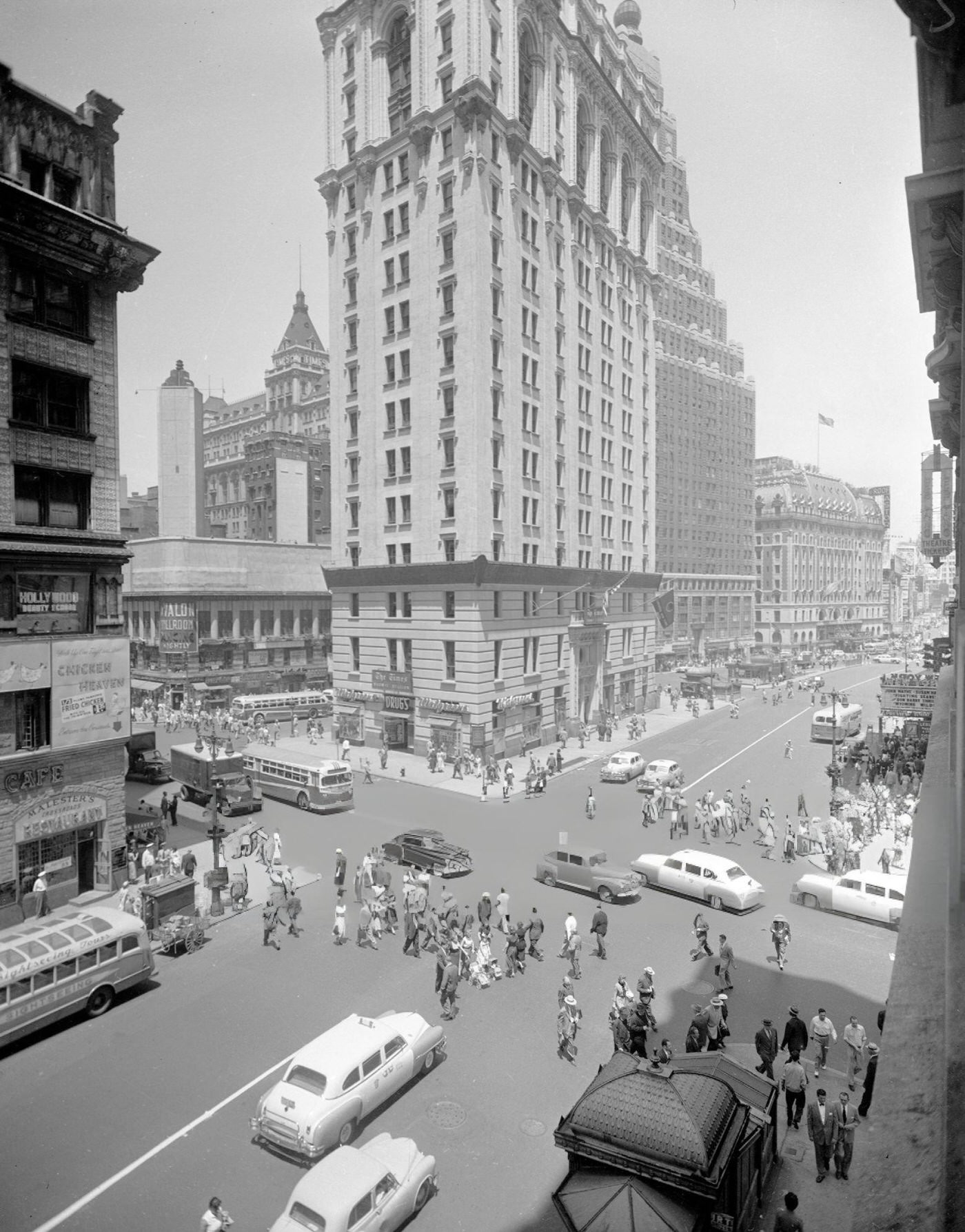 Times Square Looking Northwest From 42Nd St. And Broadway, February 11, 1953.