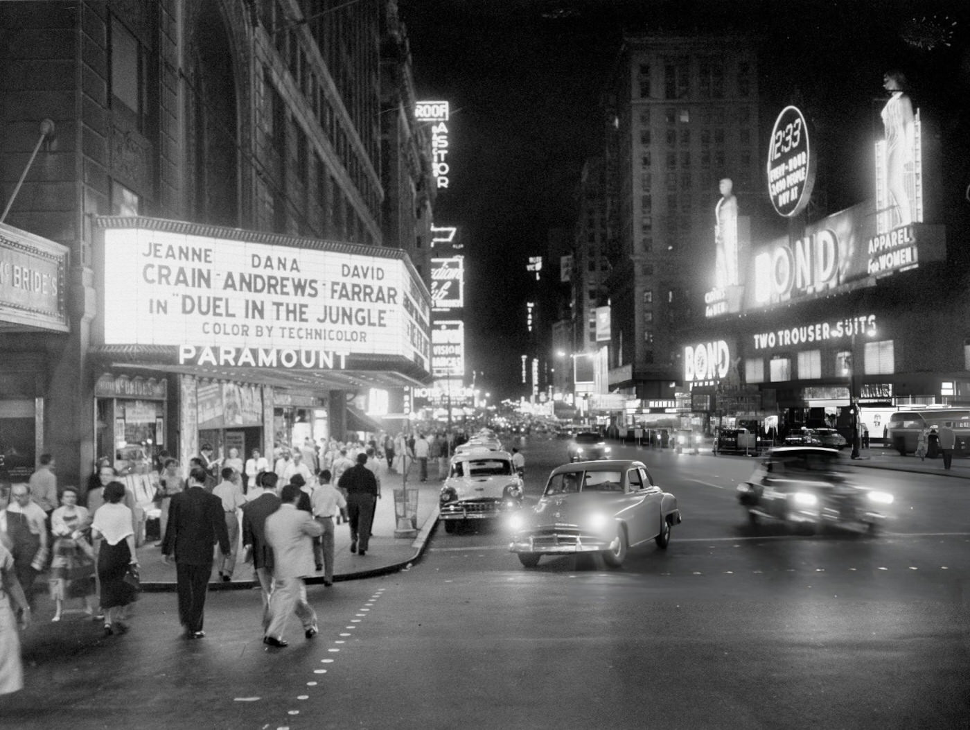 Night View Of Times Square At 43D St. And Seventh Ave.