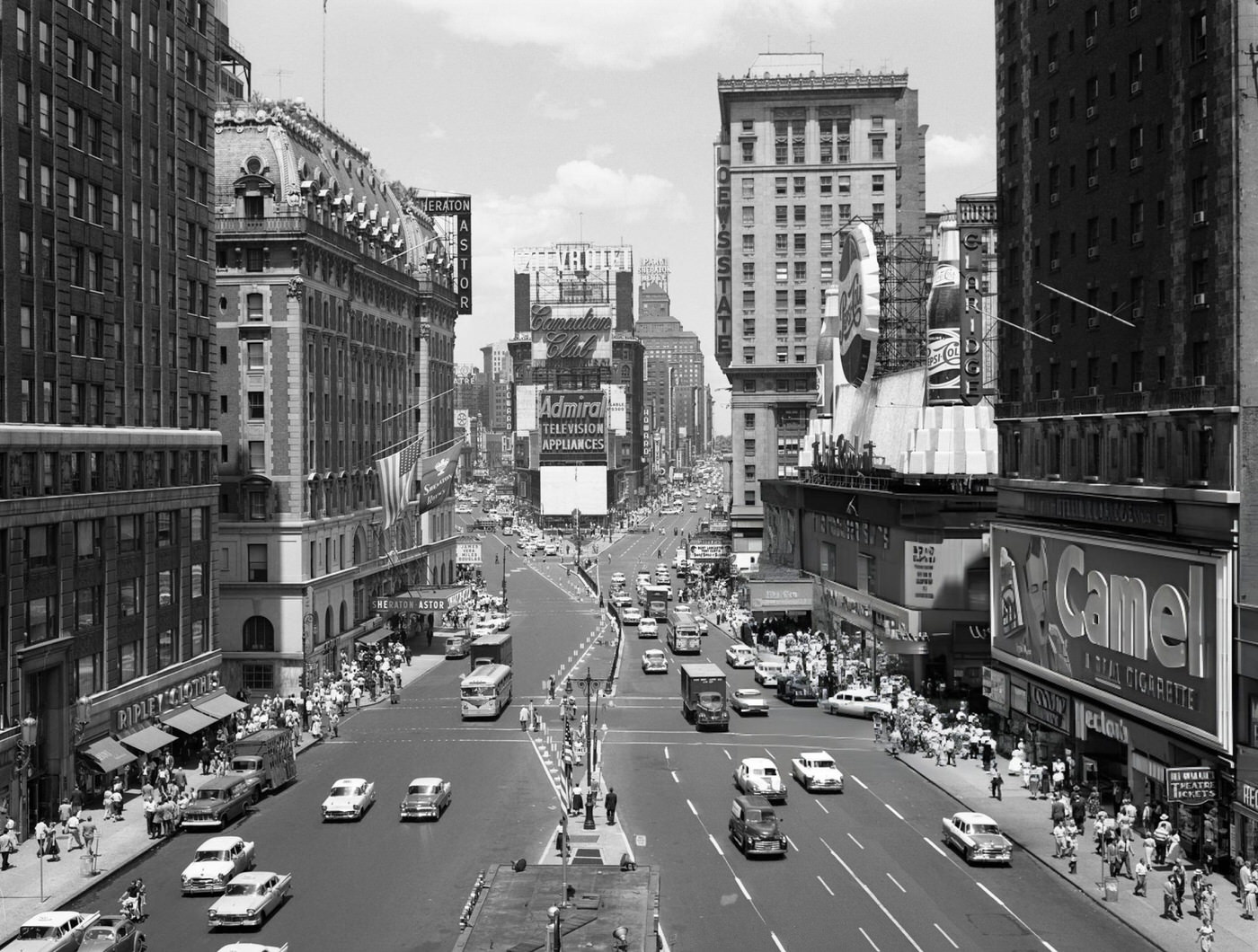 Times Square Looking North From The Times Building, 1950S.