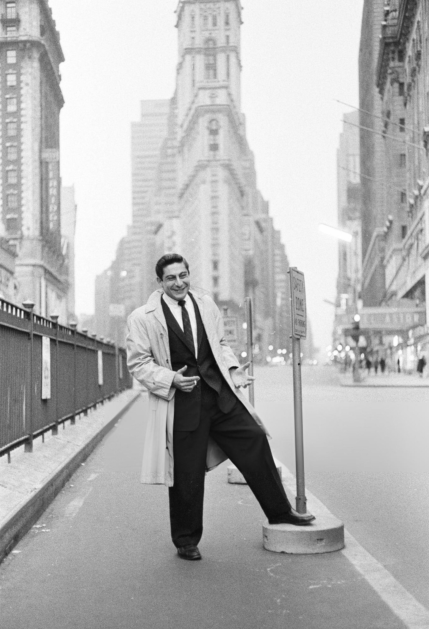 Theatre Actor Eli Ask Poses In Times Square, 1960.