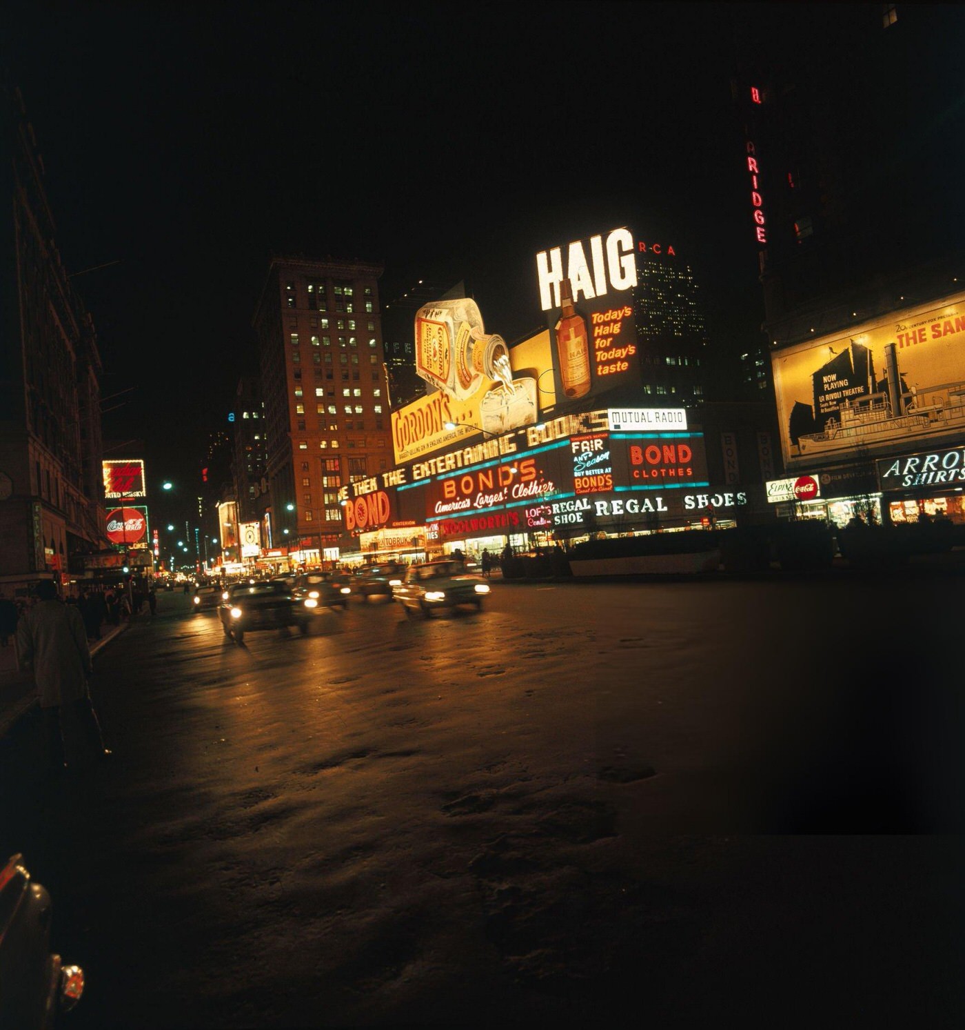 Night View Of Times Square.