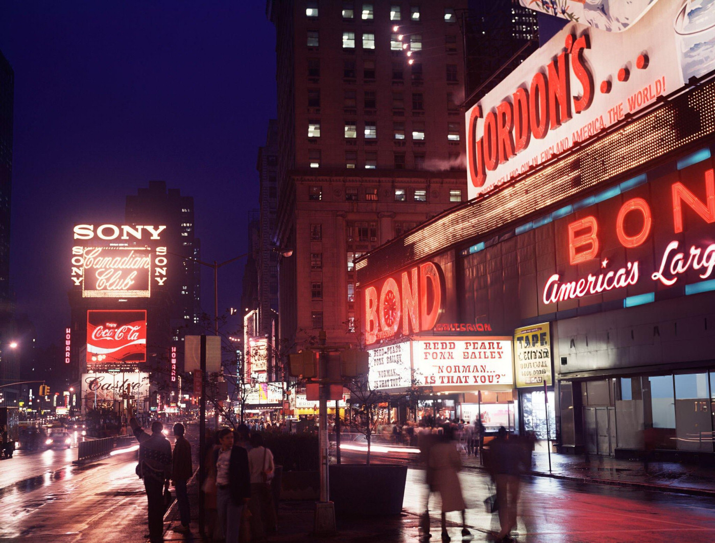 Vintage Times Square, New York.