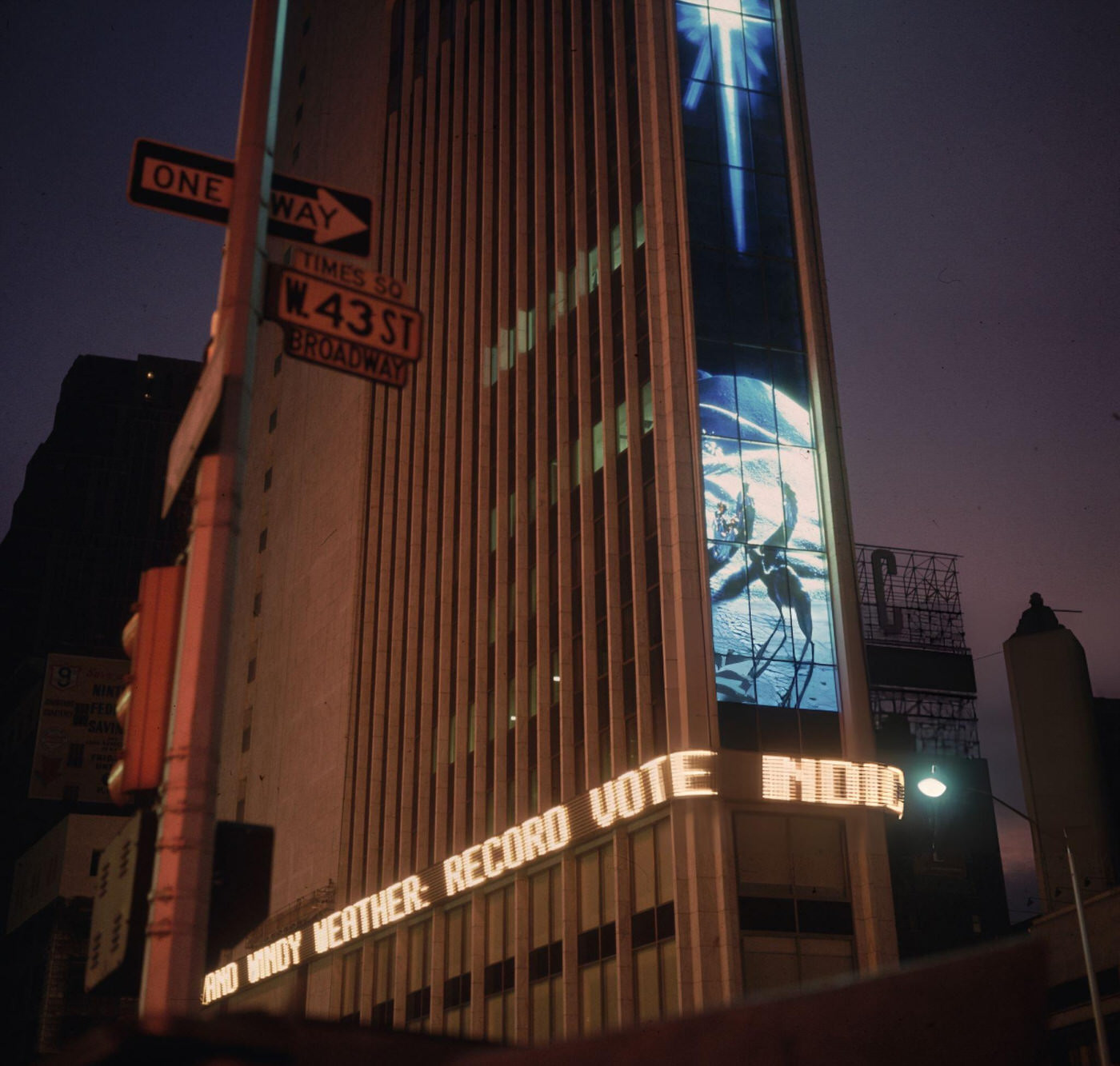 The Allied Chemical Building In Times Square, December 10, 1965.