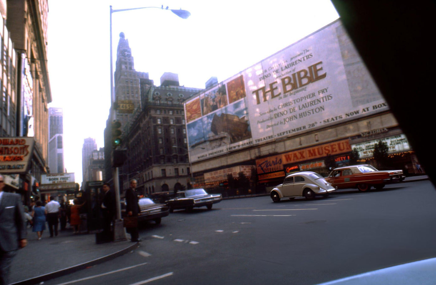 Billboard For The John Huston Movie &Amp;Quot;The Bible&Amp;Quot; In Times Square, September 1966.