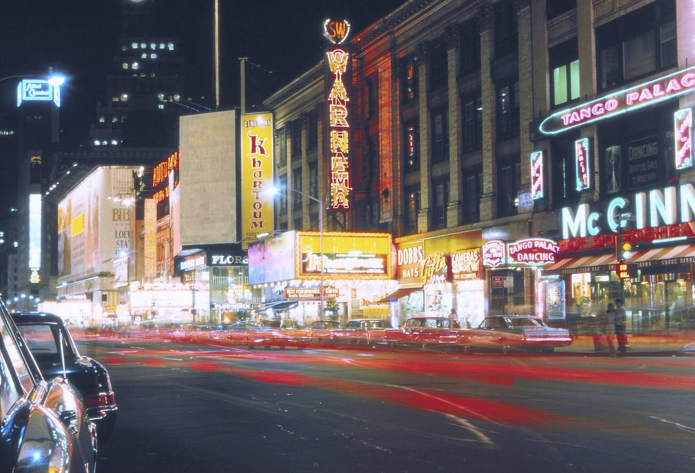 Broadway At Times Square At Night, 1966.