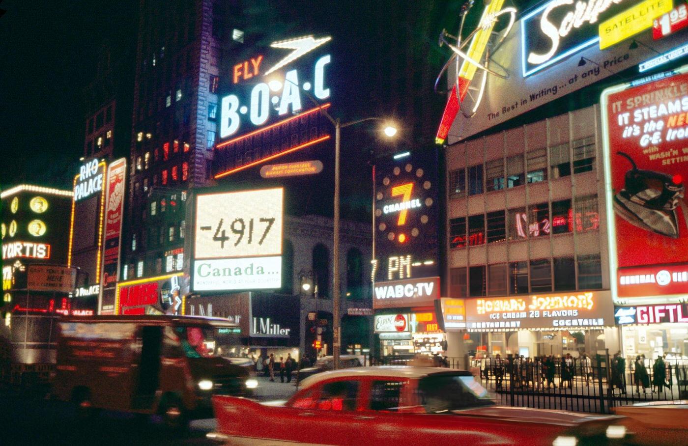 Street Scene At Night, Times Square, July 1961.