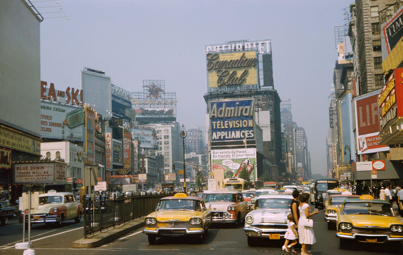 Street Scene, Times Square, July 1961.
