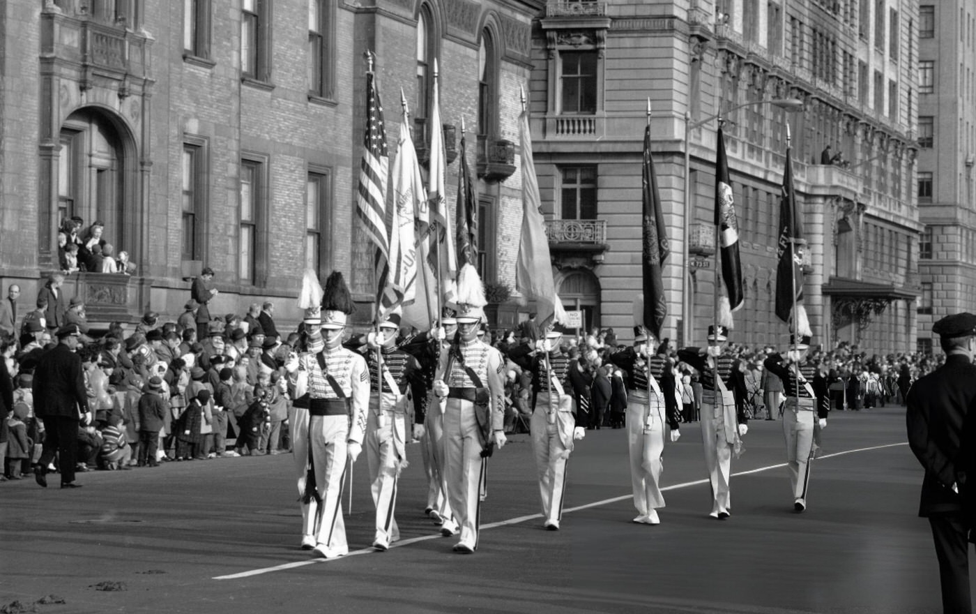 Thanksgiving Day Parade Nears Times Square, November 26, 1961.