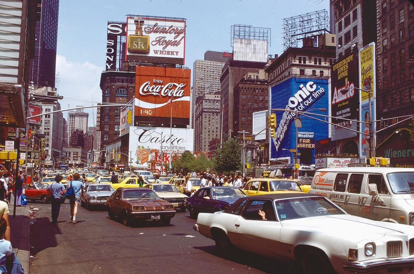 View, From Behind, Of The Statue Of George M Cohan In Duffy Square At The Intersection Of Broadway And West 46Th Street, March 1966.