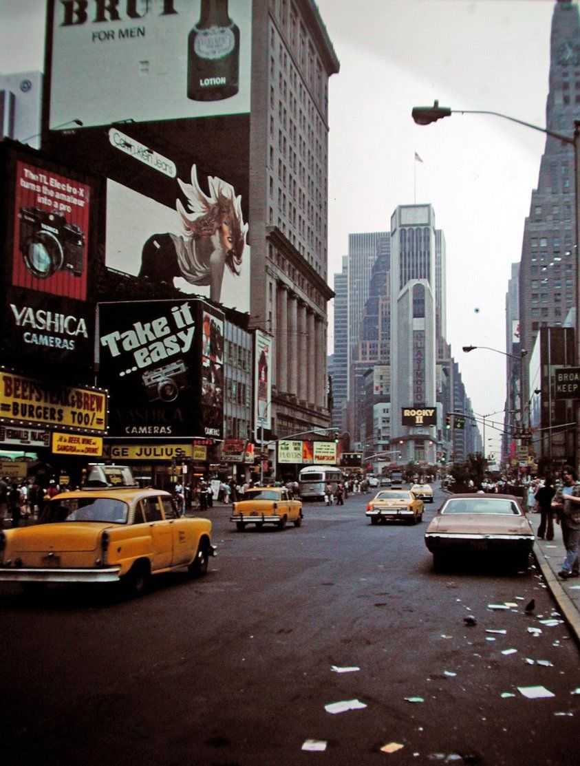 View Of Traffic On Broadway In Times Square, October 1, 1966.
