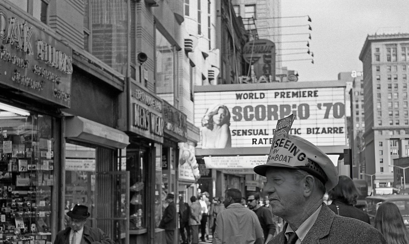 An Unidentified Veteran Stands Near The Corner Of West 43Rd Street In Times Square, August 1, 1960.
