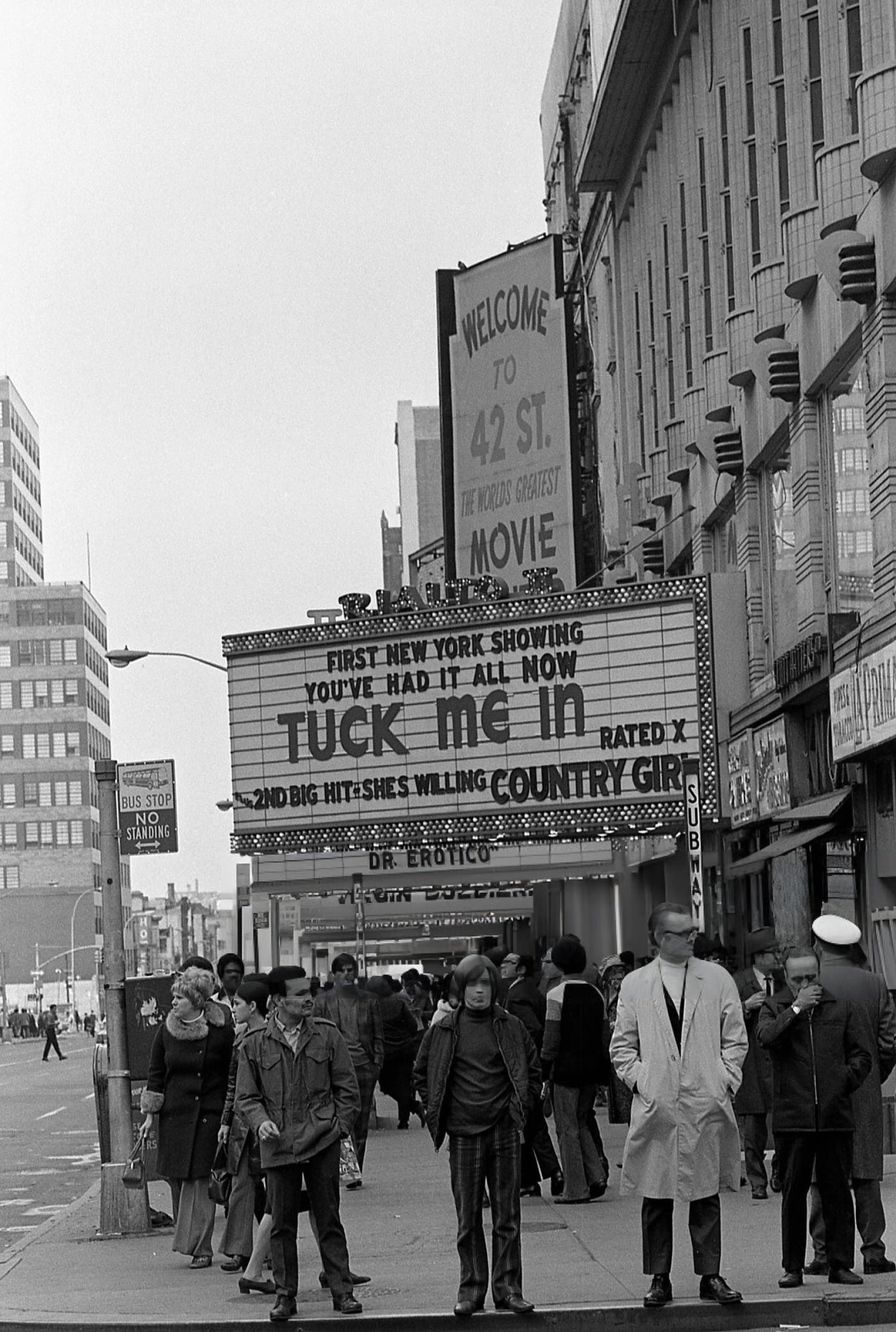A Souvenir Hat Shop In Times Square, Circa 1961.