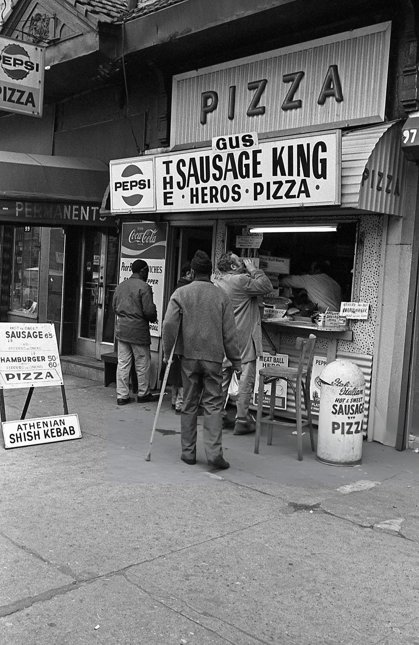 An Advertisement For Coppertone Sunscreen In Times Square, Circa 1961.