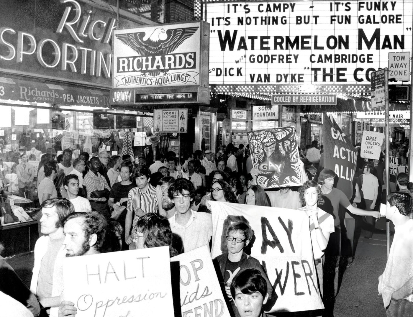 Street Scene And Billboards At Night, Times Square, July 1961.