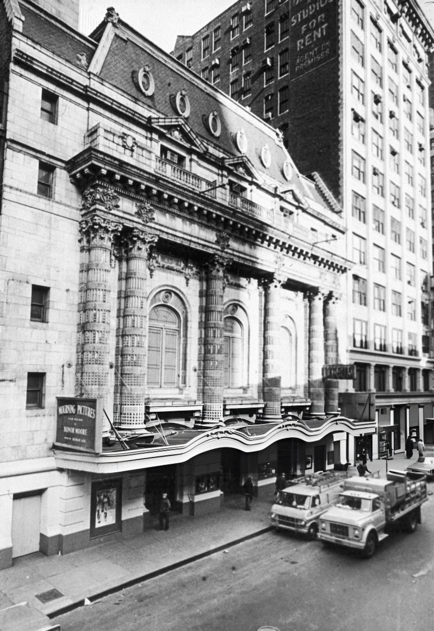 A Construction Crew Sets Up A March Of Dimes Mock Birthday Cake In Times Square, January 1, 1963.