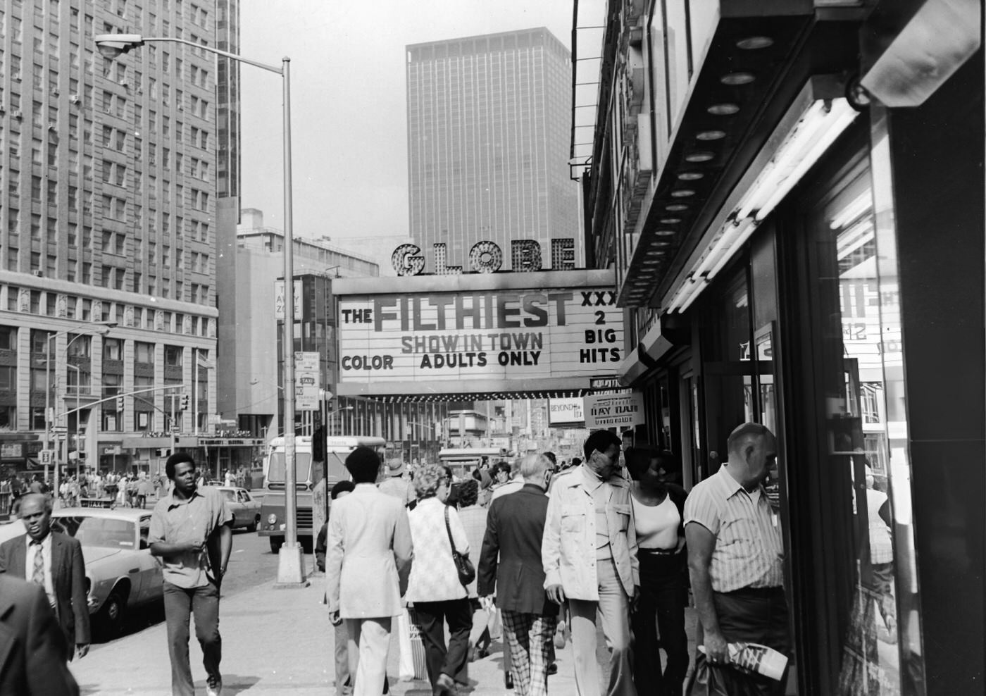Night Time View, North Along Broadway, Of Times Square, February 21, 1964.