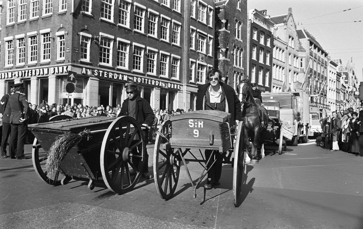 A Street Scene With Cars And Taxis Driving On Broadway In Times Square, Showing The Metropole Cafe, 1964.