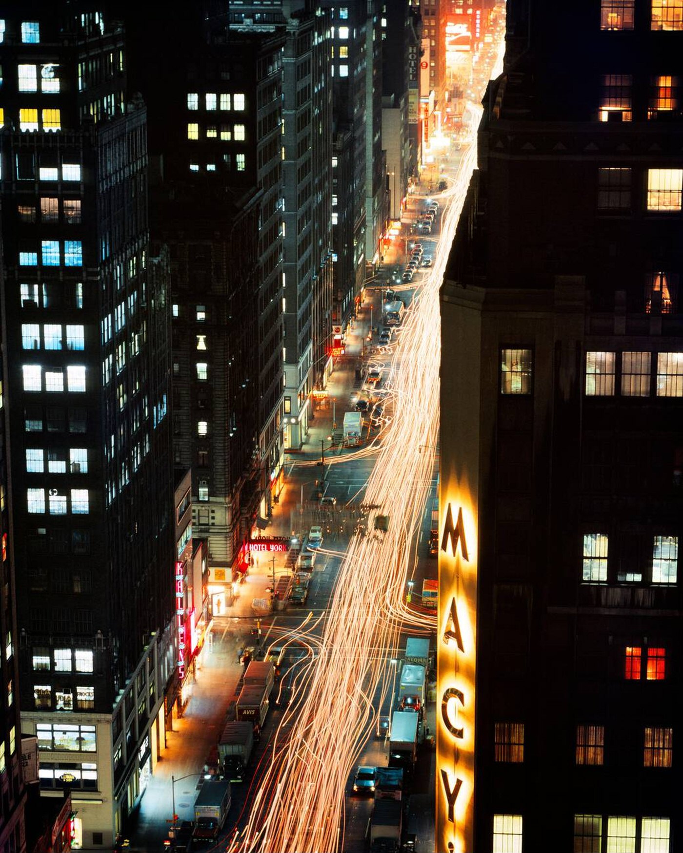 Times Square At Night On Broadway At 45Th Street, 1966.