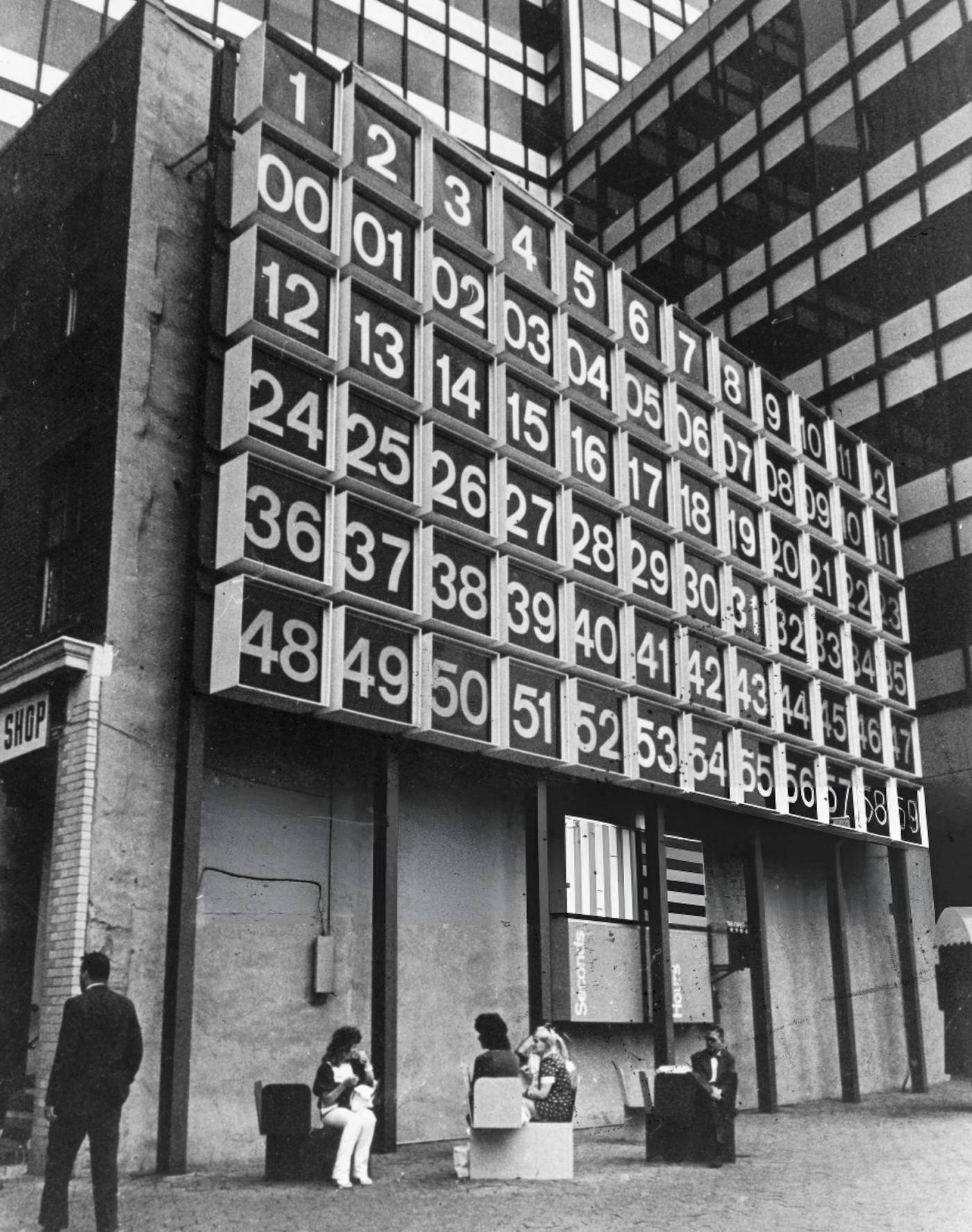 The Large New Digital Clock In Manhattan'S Financial District, Circa 1900.