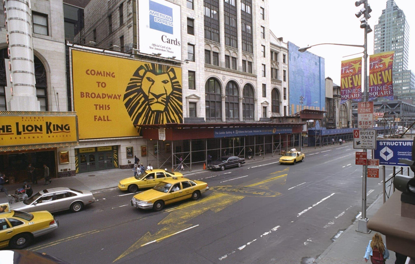 View Along W. 42Nd Street Between 8Th Avenue And Times Square.