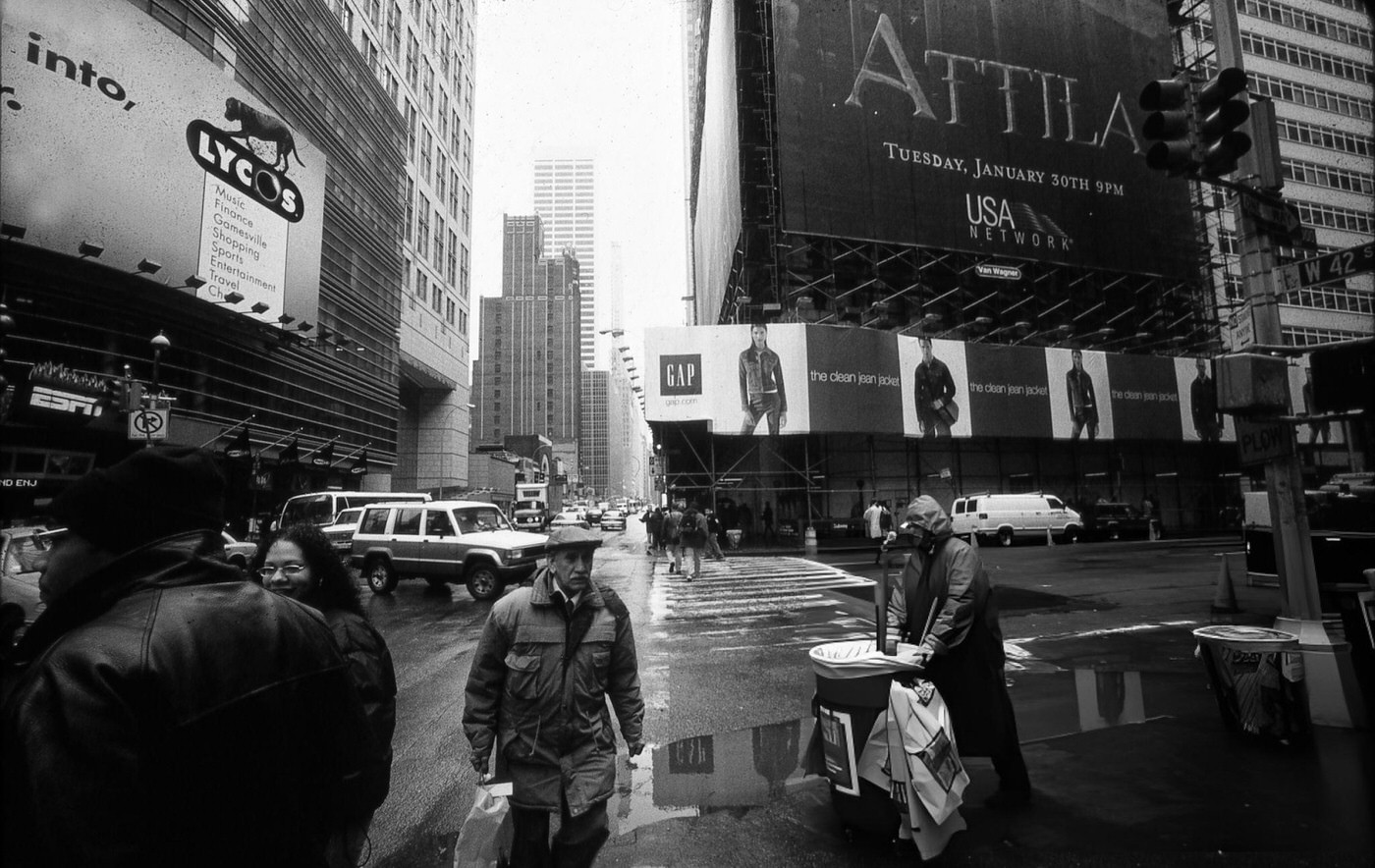 Times Square On December 9Th, 1998 In New York City.
