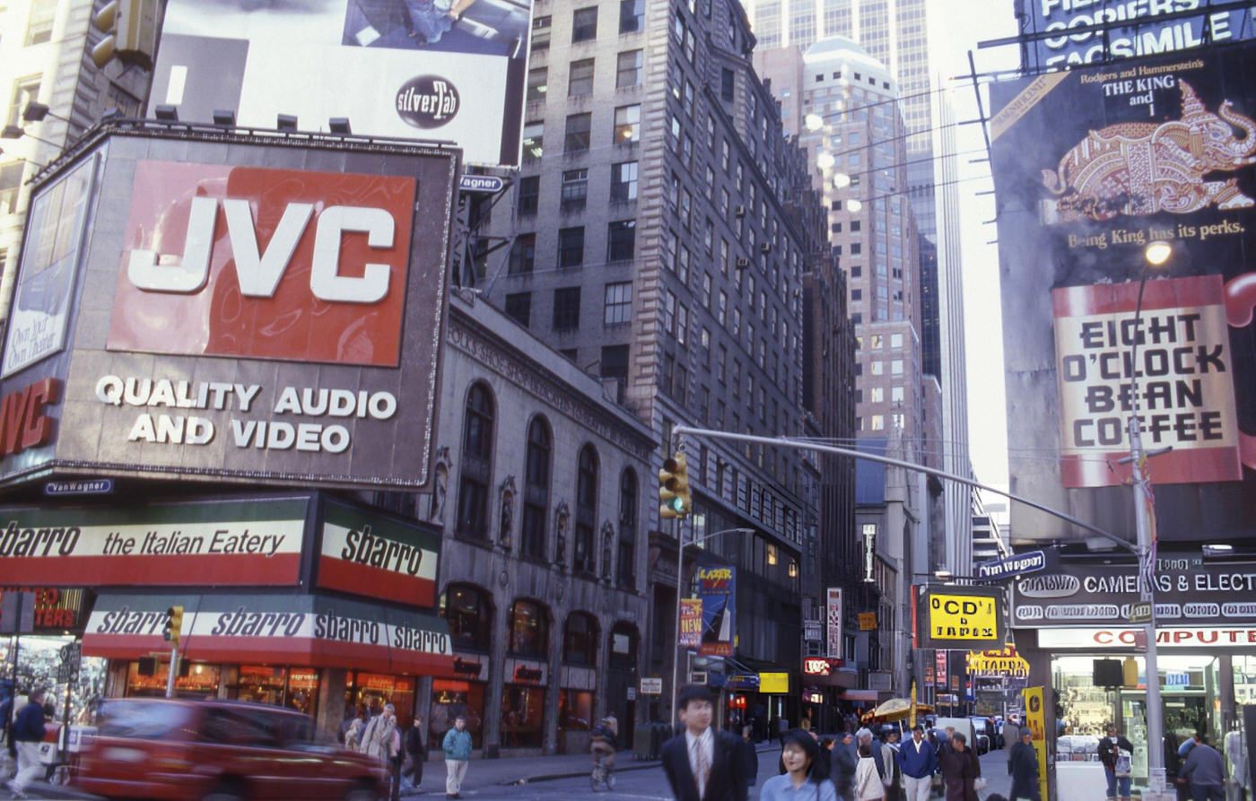 Street In The Times Square District, New York, 1997.