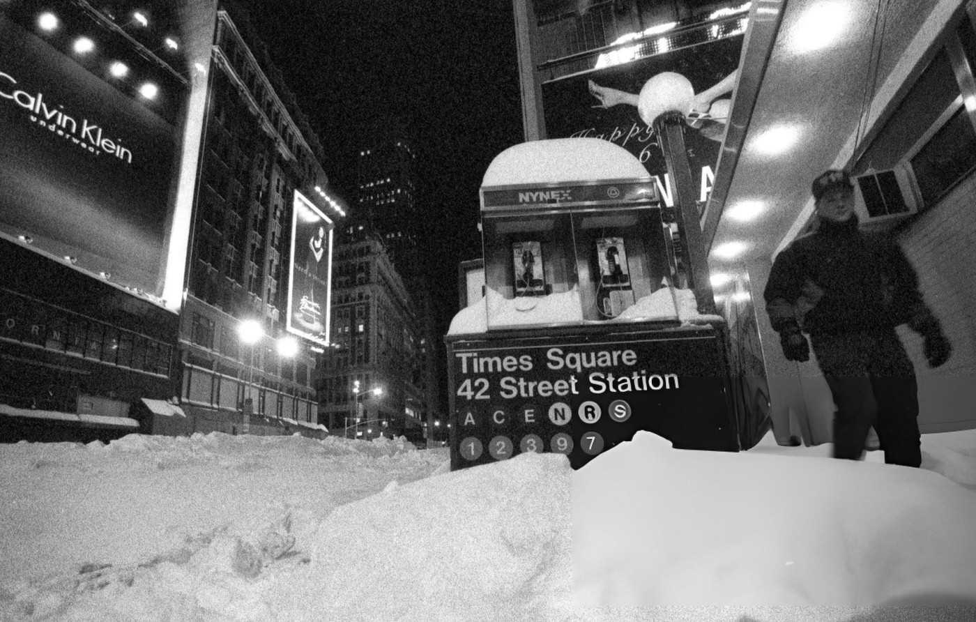 Street Scene In Times Square On December 31St, 1995.