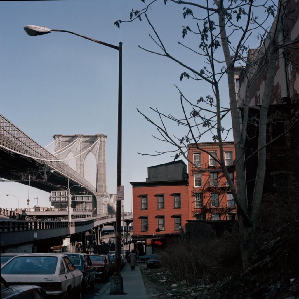 Brooklyn Bridge From Dover Street, 1986