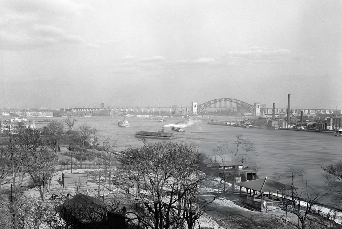 View From The Roof Of 95 East End Avenue Looking Northeast Toward Hell Gate And The Hell Gate Railroad Bridge, 1931.
