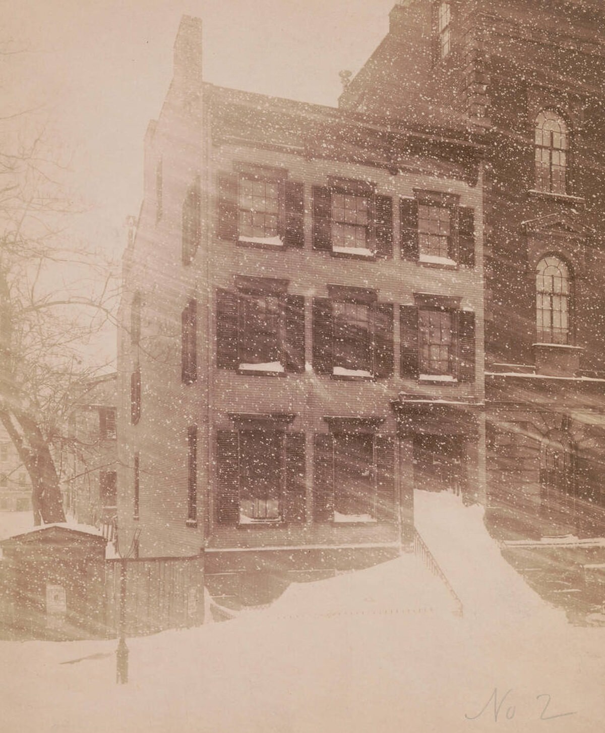 House In New York City During The Blizzard Of 1888.