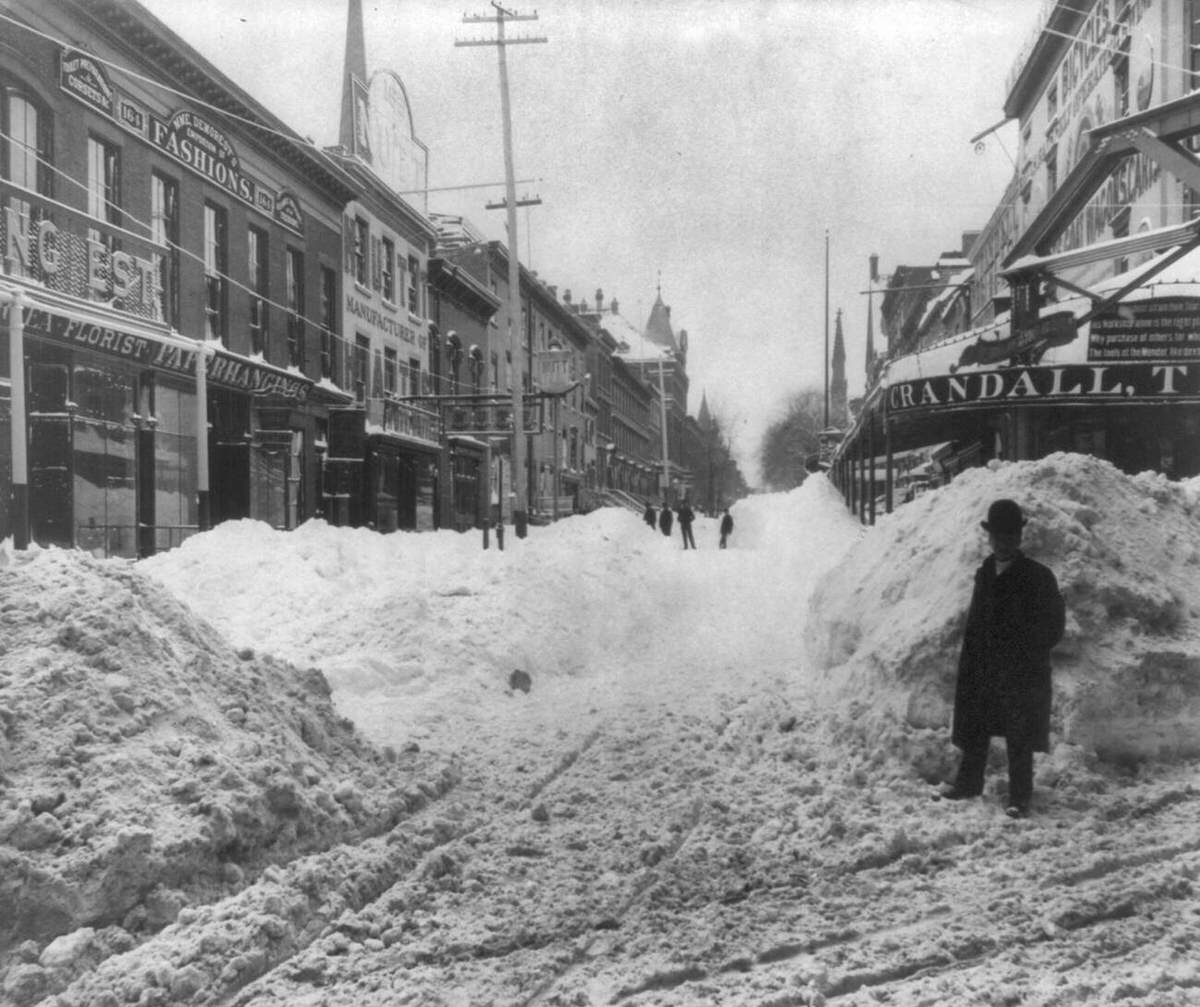 Pierrepont Street From Fulton Street After The Blizzard Of 1888.