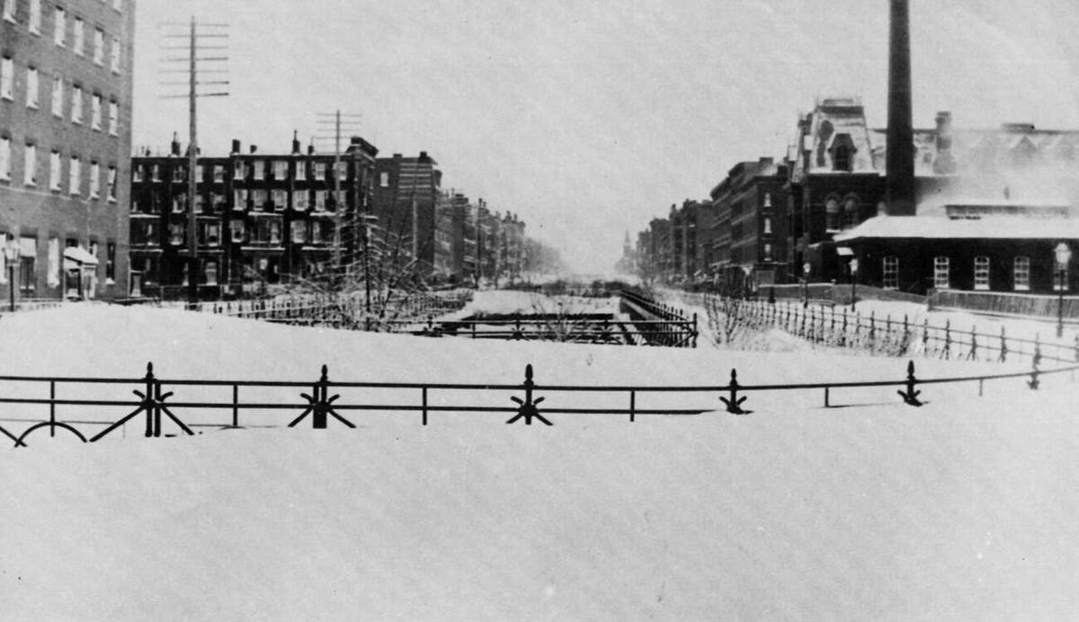 Park Avenue During The Snowstorm Of 1888.