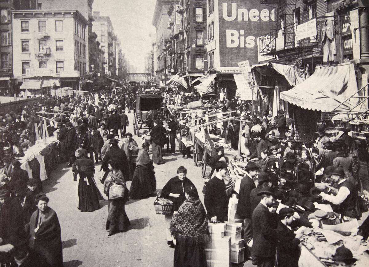 Immigrants On The East Side, New York, 1900S.