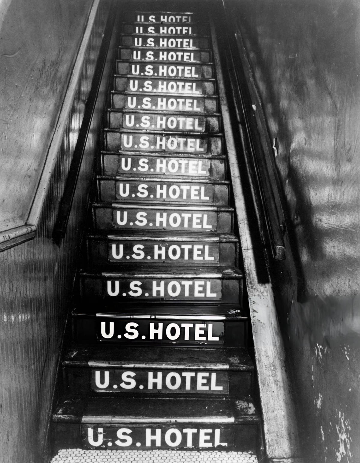 Steps Of The United States Hotel At 263 Bowery, New York, 1944.