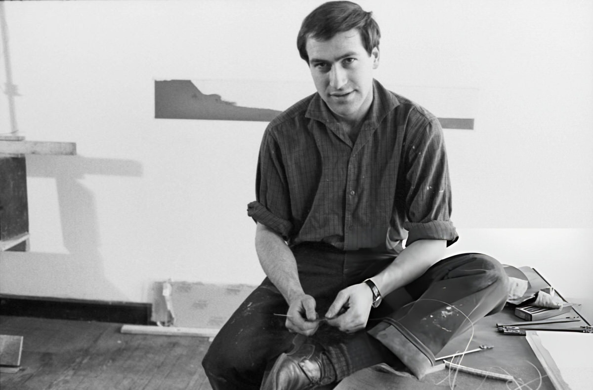Artist Hans Haacke In His Studio On The Bowery, Lower Manhattan, 1966.
