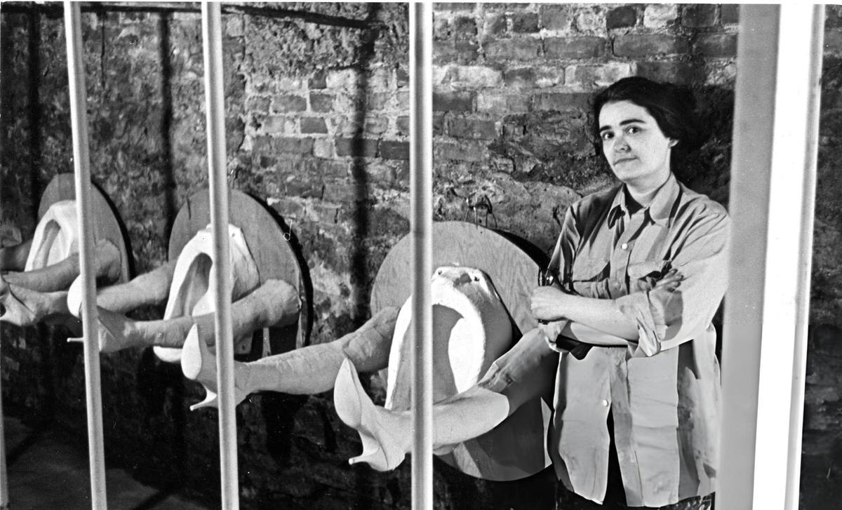 Artist Kate Millett With A Sculpture In Her Studio At 295 Bowery, New York, 1967.