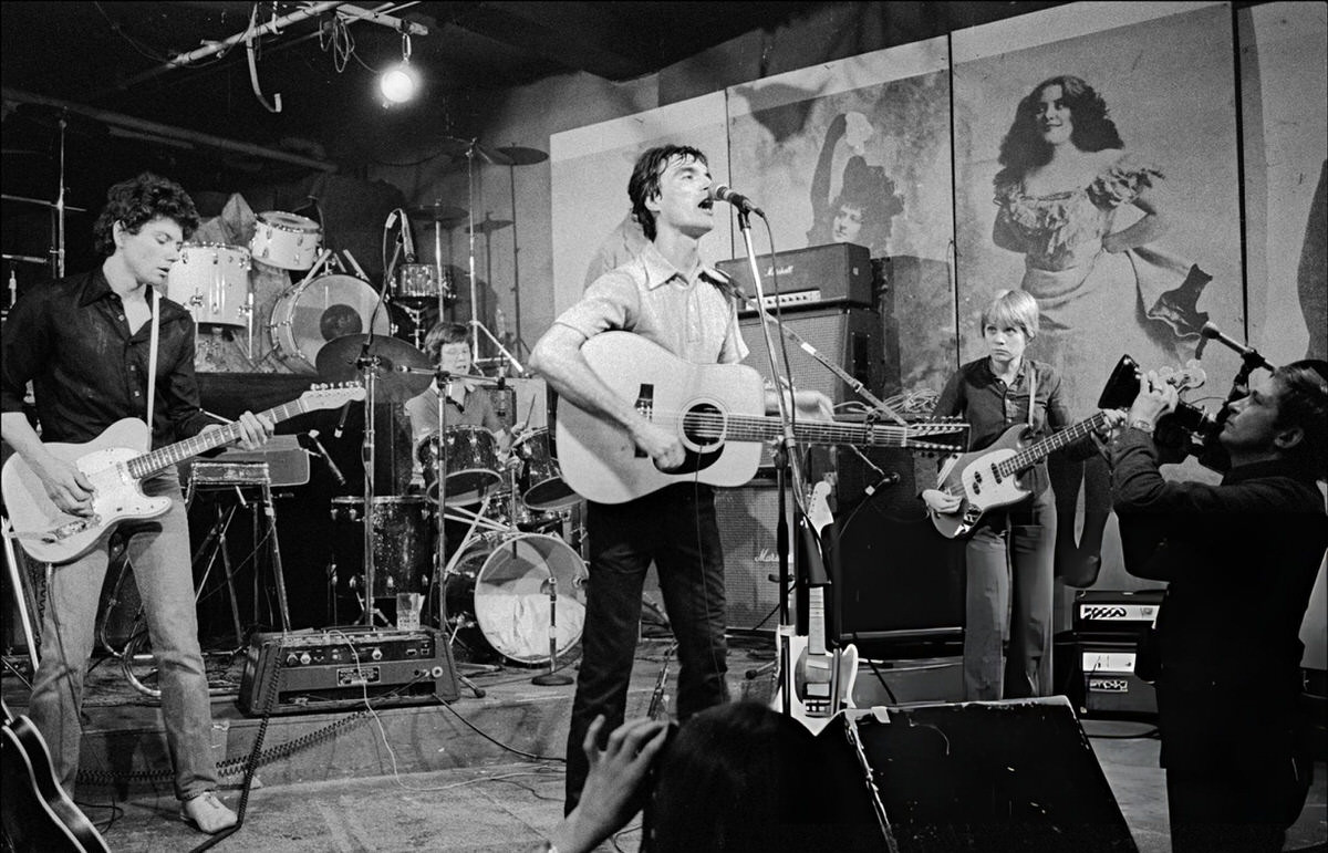 Talking Heads Performing At Hilly'S On The Bowery, New York, 1977.