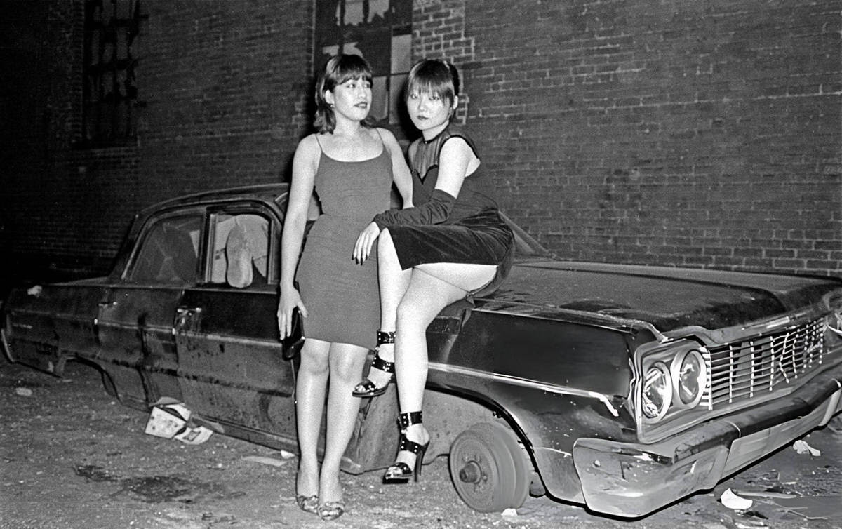 Anya Phillips And Sylvia Reed In A Vacant Lot Next To Cbgb On The Bowery, New York, 1977.