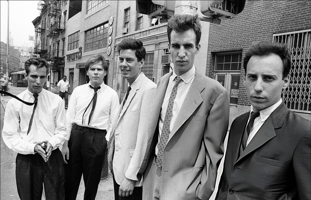 The Lounge Lizards Posing On The Bowery, 1981.