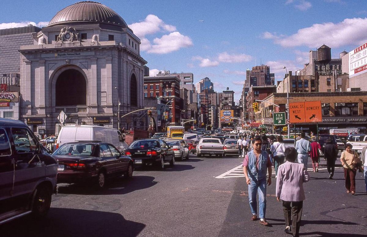 Junction Of Canal St West And Bowery, 1998