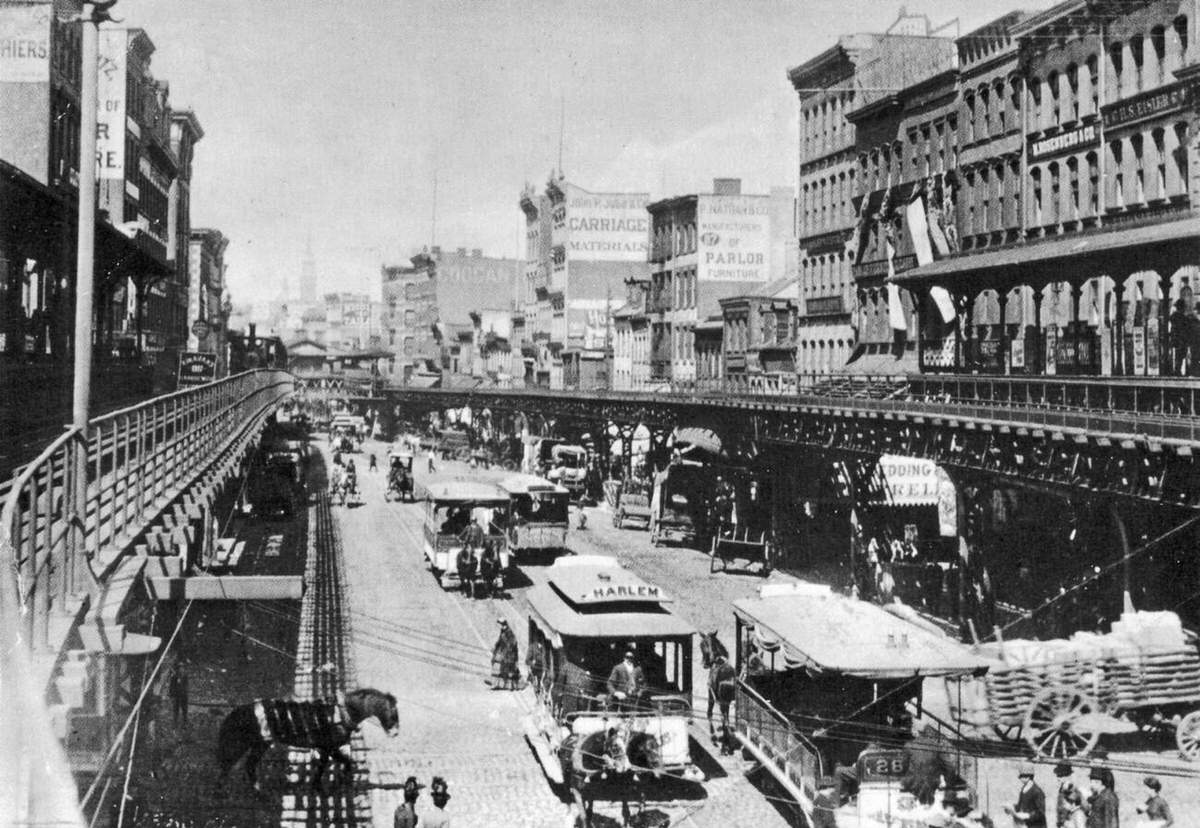 The Bowery Looking North From Canal Street, New York, 1888.