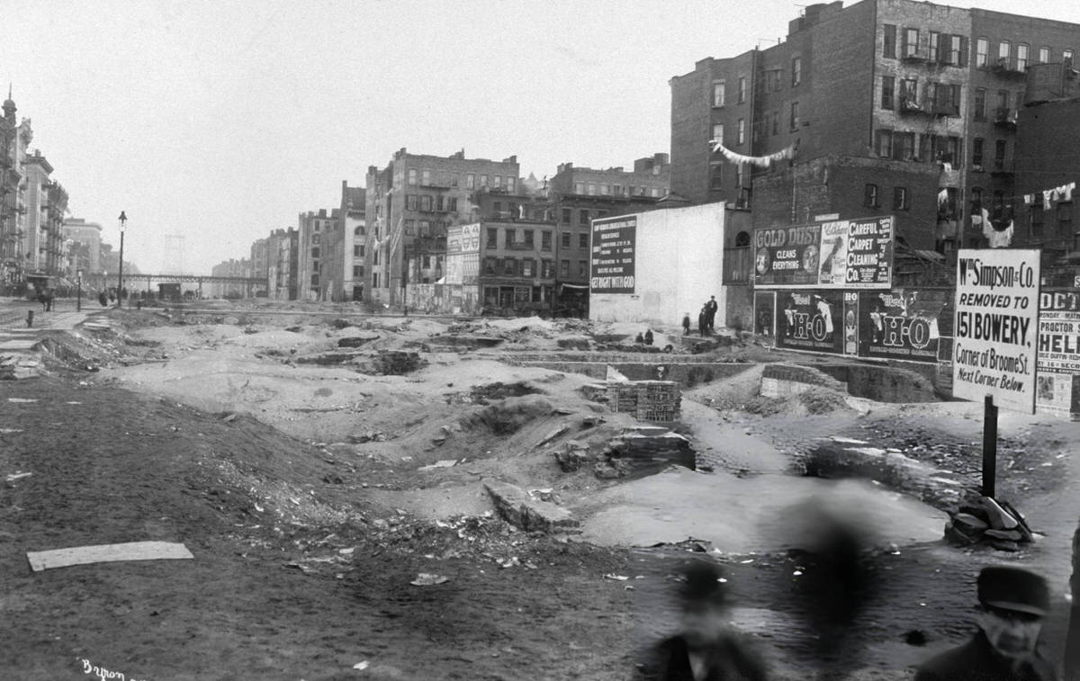 Empty Lots On Delancey Street Between The Bowery And Chrystie Street, Lower East Side, 1895.