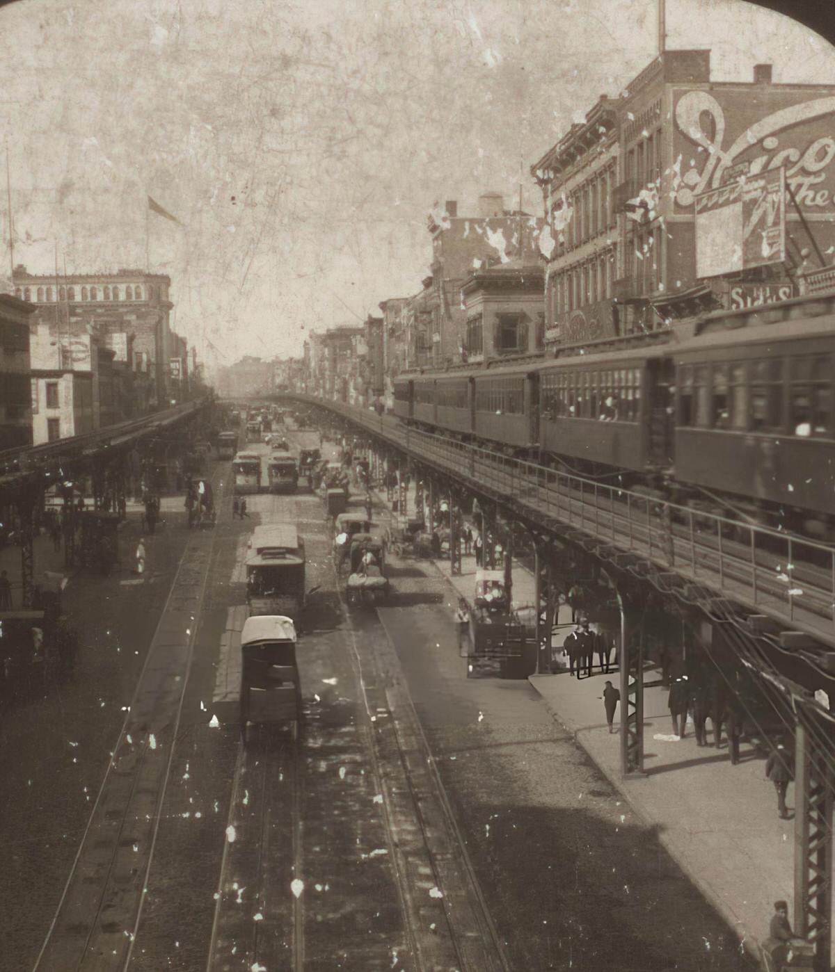 The Bowery Looking North From Grand Street, New York, 1903.