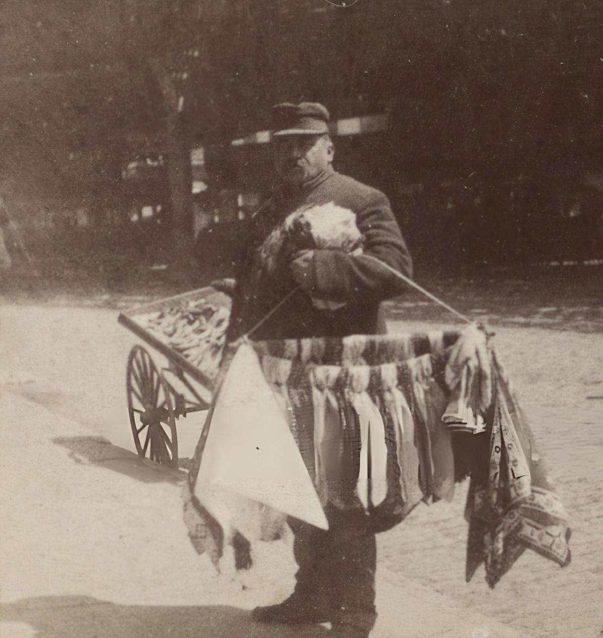 Peddling Ties On The Bowery, New York, 1890.