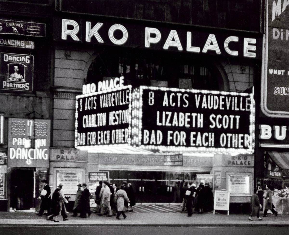 Rko Palace Theatre On Broadway, Midtown Manhattan, 1953.