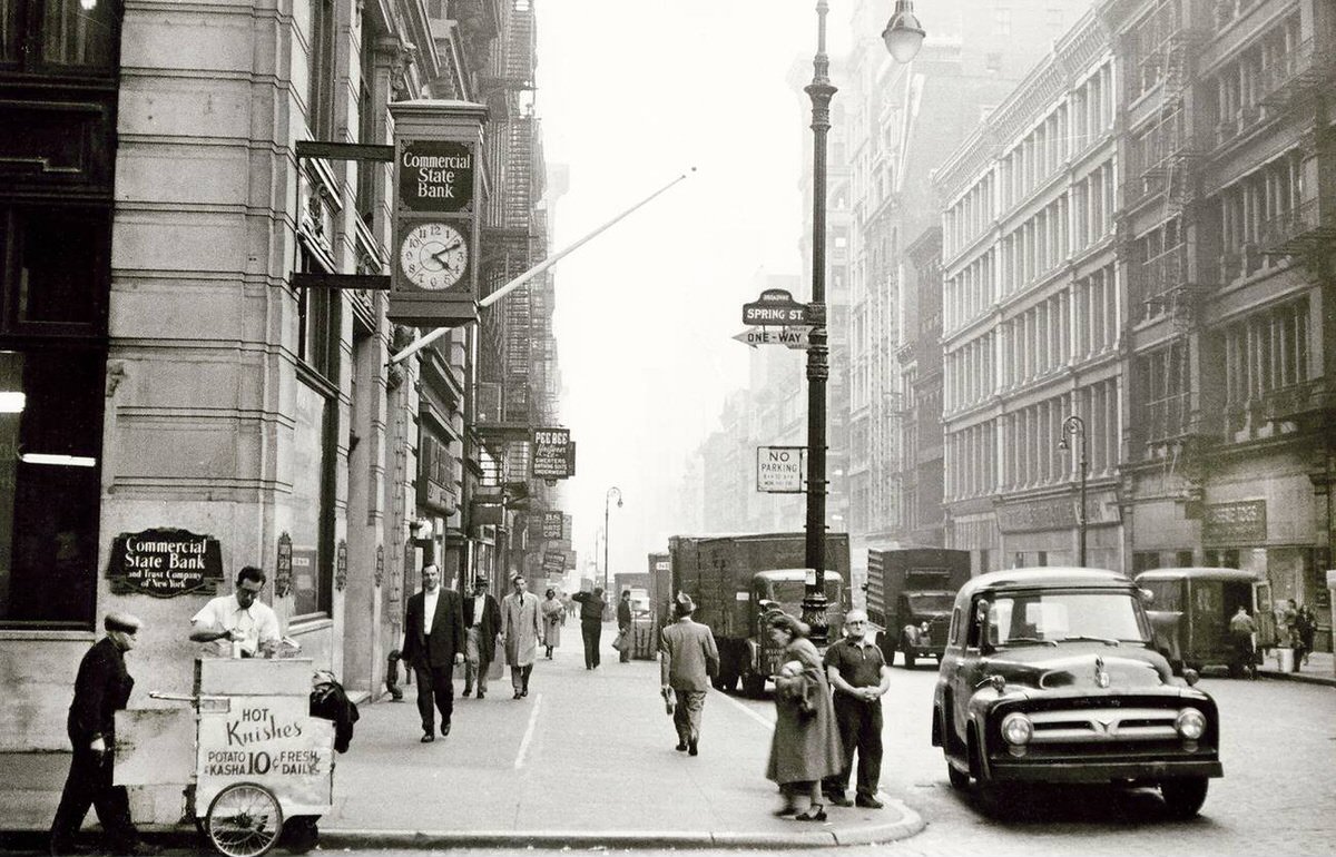 Broadway And Spring Street Looking South, Soho, 1953.